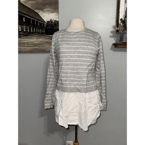Ripe brand Sia Nursing Knit top Silver Marle / White‎ Medium